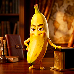 Bănel, personajul banană din recenziile Tentazio