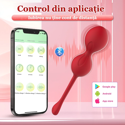 Aplicația de control a bilelor Kegel, disponibilă pentru Android și iOS