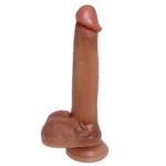 Dildo automat realist cu ventuză, vedere laterală