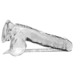 Dildo realist transparent din TPE, vedere laterală