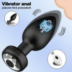 Dop anal vibrant negru, rezistent la apă, cu motor puternic