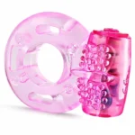 Inel vibrant pentru penis Butterfly cu glonț vibrator detașabil