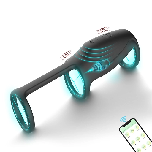 Inel vibrant triplu controlat din aplicația de pe telefon