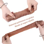 Manșon realist pentru penis: vene proeminente și material moale