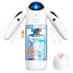 Masturbator automat Astronaut cu rotire și mișcare telescopică, alb