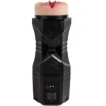 Masturbator electric cu afișaj digital, butoane de control și insert realist