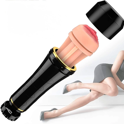 Masturbator manual cu vagin realist, carcasă discretă cu capac