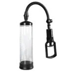 Pompă vacuum manuală pentru penis, cu cilindru transparent și mâner