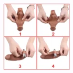 Pașii de montare a glonțului vibrator în locașul prelungitorului pentru penis