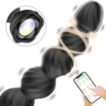 Stimulator anal cu iluminare LED la bază, detaliu