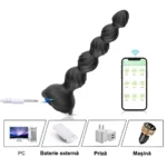 Stimulator anal la încărcare USB, de la PC, priză sau baterie externă
