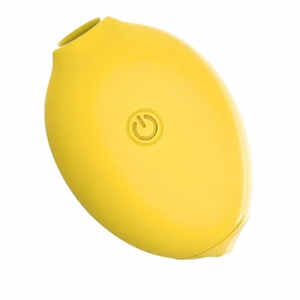 Stimulator de clitoris Lemon galben, în formă de lămâie, cu pulsații de aer