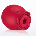 Stimulator clitoris Rose Mini – cap de sucțiune cu pulsații de aer, vedere laterală