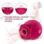 Stimulator clitoris Rose Mini – vibrații cu efect de pulsație a aerului pentru senzație intensă