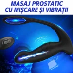Stimulator pentru prostată cu masaj, mișcare și vibrații, cu telecomandă
