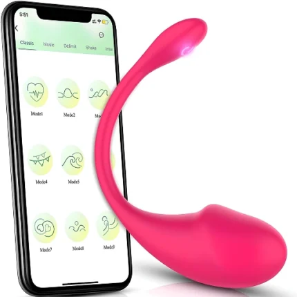 Vibrator purtabil pentru lenjerie cu control prin aplicație, roz