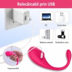 Vibrator pentru lenjerie reîncărcabil prin USB de la laptop, priză sau baterie externă