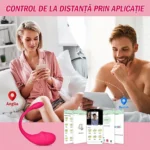 Vibrator pentru lenjerie cu control de la distanță prin aplicație, ideal pentru cupluri
