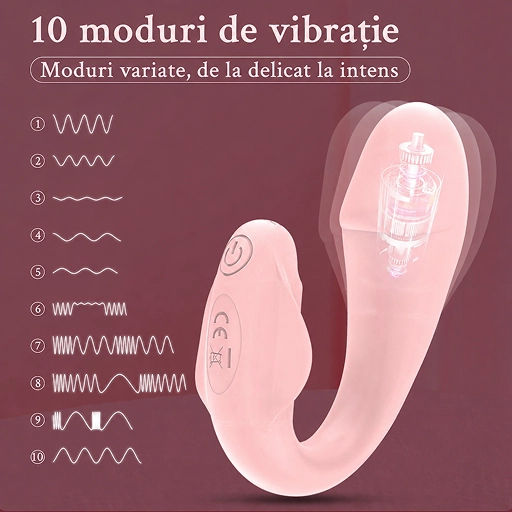 Vibrator pentru lenjerie cu 10 moduri de vibrație, de la delicat la intens