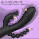 Vibrator Rabbit 3 în 1 – clitoris, punct G și anal stimulate simultan