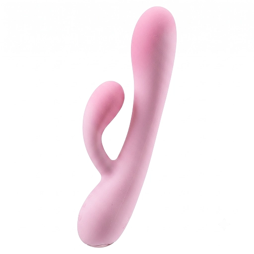 Vibrator rabbit roz pentru punctul G și clitoris, vedere frontală