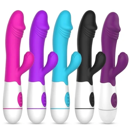 Vibrator rabbit cu cap realist pentru punctul G și clitoris
