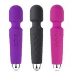 Baghetă de masaj wand cu 20 de moduri, disponibilă în mov, negru și roz
