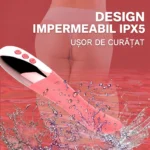 Vibrator cu limbă realistă, design impermeabil IPX5, ușor de curățat