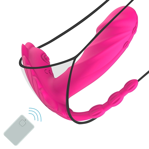 Vibrator purtabil poziționat în lenjerie, cu telecomandă pentru control la distanță