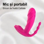 Vibrator purtabil din silicon, format compact ușor de transportat