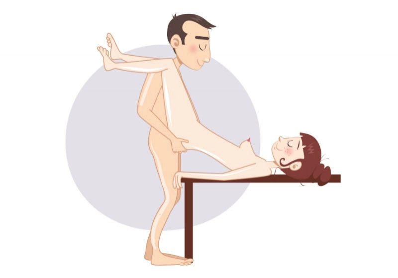 Fluturele — poziție sexuală ilustrată, dificultate medie