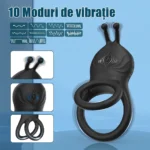 Inel vibrant cu telecomandă și 10 moduri de vibrație