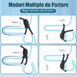 Desene cu modurile de purtare ale inelului vibrant, cu antenele spre clitoris sau spre testicule