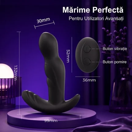 Dimensiunile masatorului pentru prostată: 132 mm înălțime, bază de 99 mm, cap de 30 mm