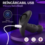 Masator pentru prostată reîncărcabil prin cablu USB, cu buton de pornire pe bază