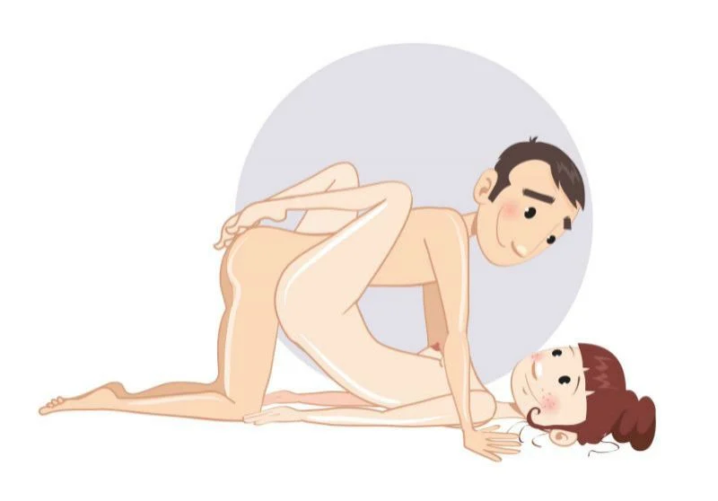 Misionarul cu gleznele încrucișate — poziție sexuală ilustrată, dificultate ușoară