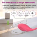 Oul vibrator conectat la cablul USB, cu sursele de încărcare: computer, priză, baterie externă și încărcător auto