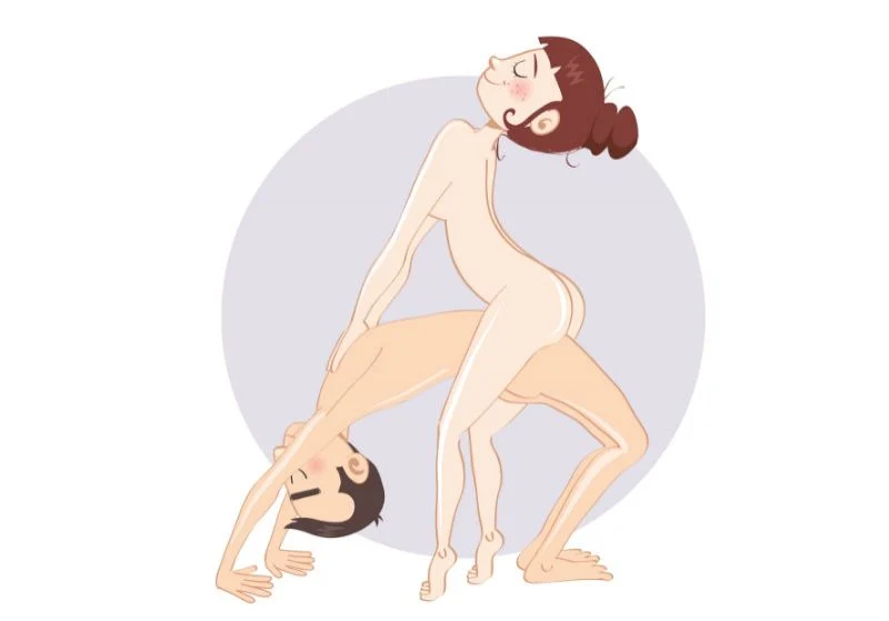 Podul, cu el dedesubt — poziție sexuală ilustrată, dificultate avansată