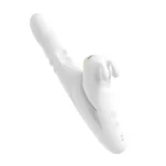 Mânerul vibratorului alb, cu două butoane și cele două contacte pentru încărcarea magnetică