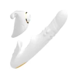 Capul de sucțiune scos de pe vibrator, lângă brațul scurt rămas liber și brațul lung cu proeminențe